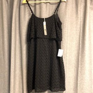 Little black dress with lace detail
